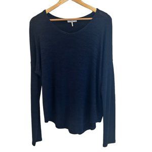 Rag&Bone Navy Blue Lightweight Knit Loose Fit Crewneck Sweater